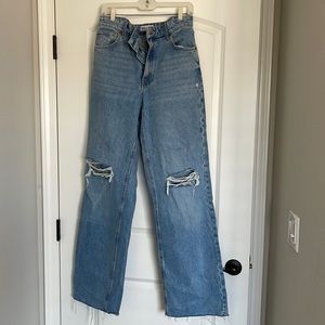 Zara high waisted wide leg jeans